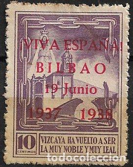 Sellos: Sellos Locales, Guerra Civil, Vizcaya, BILBAO, FESOFI n&ordm; 8 (*)