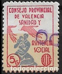 Sellos: Sellos Locales, Guerra Civil, Valencia , VALENCIA, FESOFI n&ordm; 8 (o)