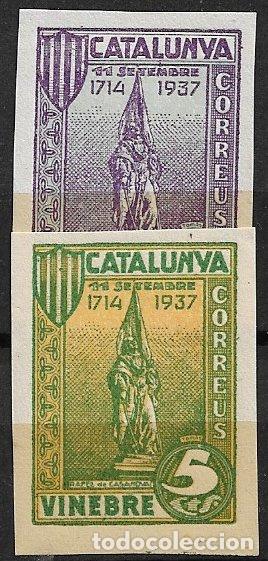 Sellos: Sellos Locales, Guerra Civil, Tarragona, VINEBRE, FESOFI n&ordm; 27s y 28s * *