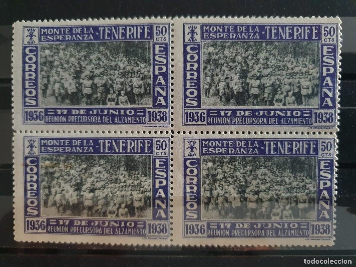 Sellos: CANARIAS EDIFIL 54 ** bloque 4 ESPA&Ntilde;A 1938