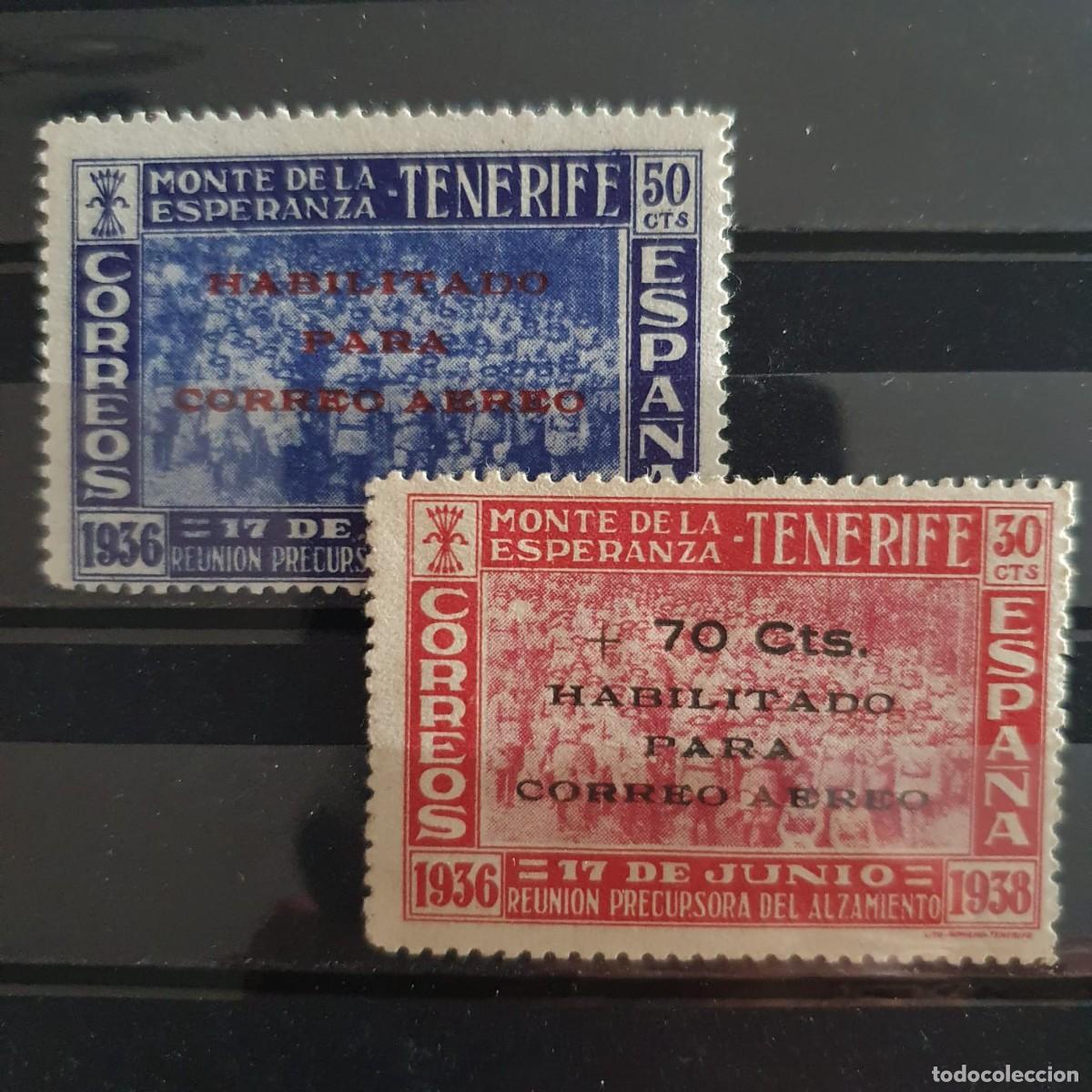 Sellos: CANARIAS EDIFIL 56+ 57 */ ** ESPA&Ntilde;A 1938