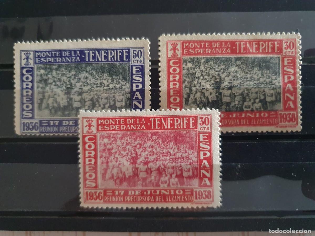 Sellos: CANARIAS EDIFIL 52+53+54 */ ** ESPA&Ntilde;A 1938