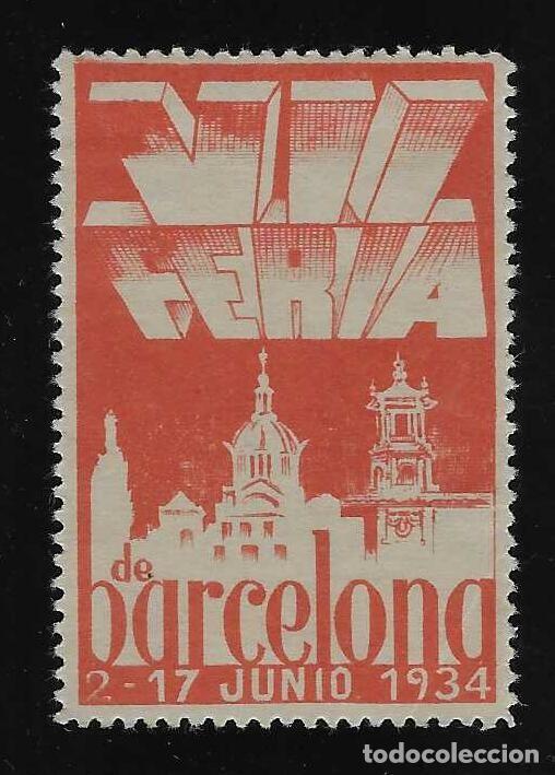 Sellos: FERIA DE BARCELONA. DEL 2 AL 17 DE JUNIO DE 1934. MNH **