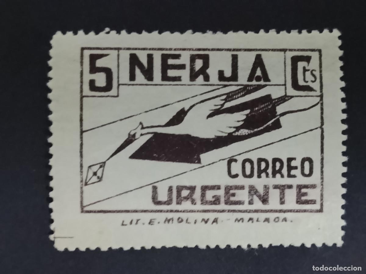 Sellos: Sello Nerja. Correo urgente. 5 c&eacute;ntimos