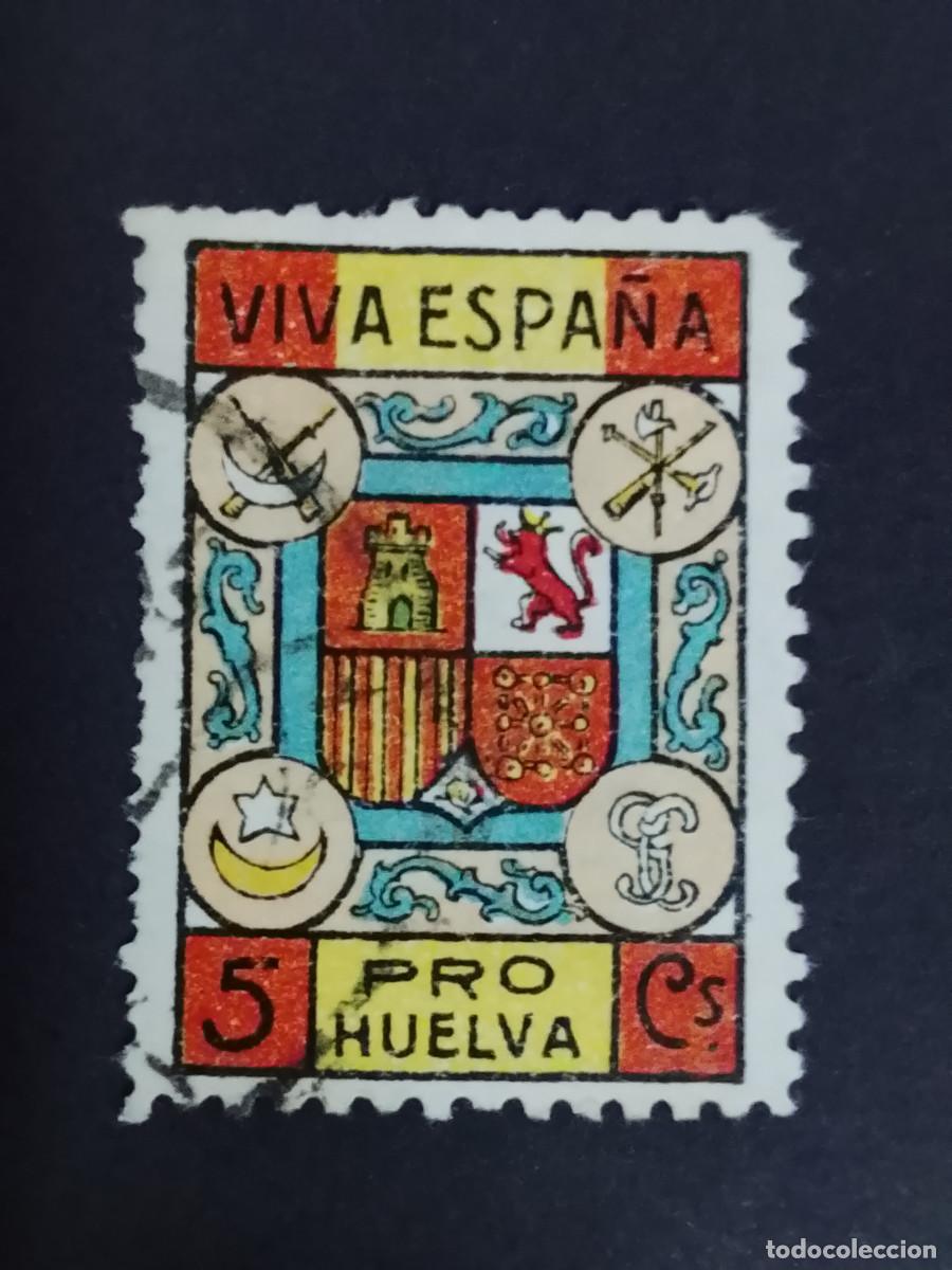 Sellos: Sello Viva Espa&ntilde;a. Pro Huelva.