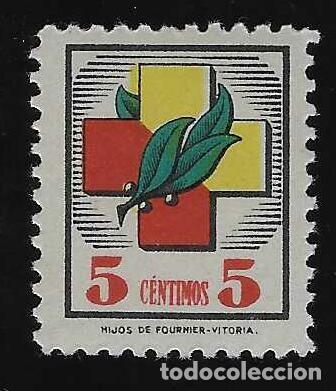 Sellos: FRENTES Y HOSPITALES. EMBLEMA CON MARCO Y PIE DE IMPRENTA. 5 CTS.