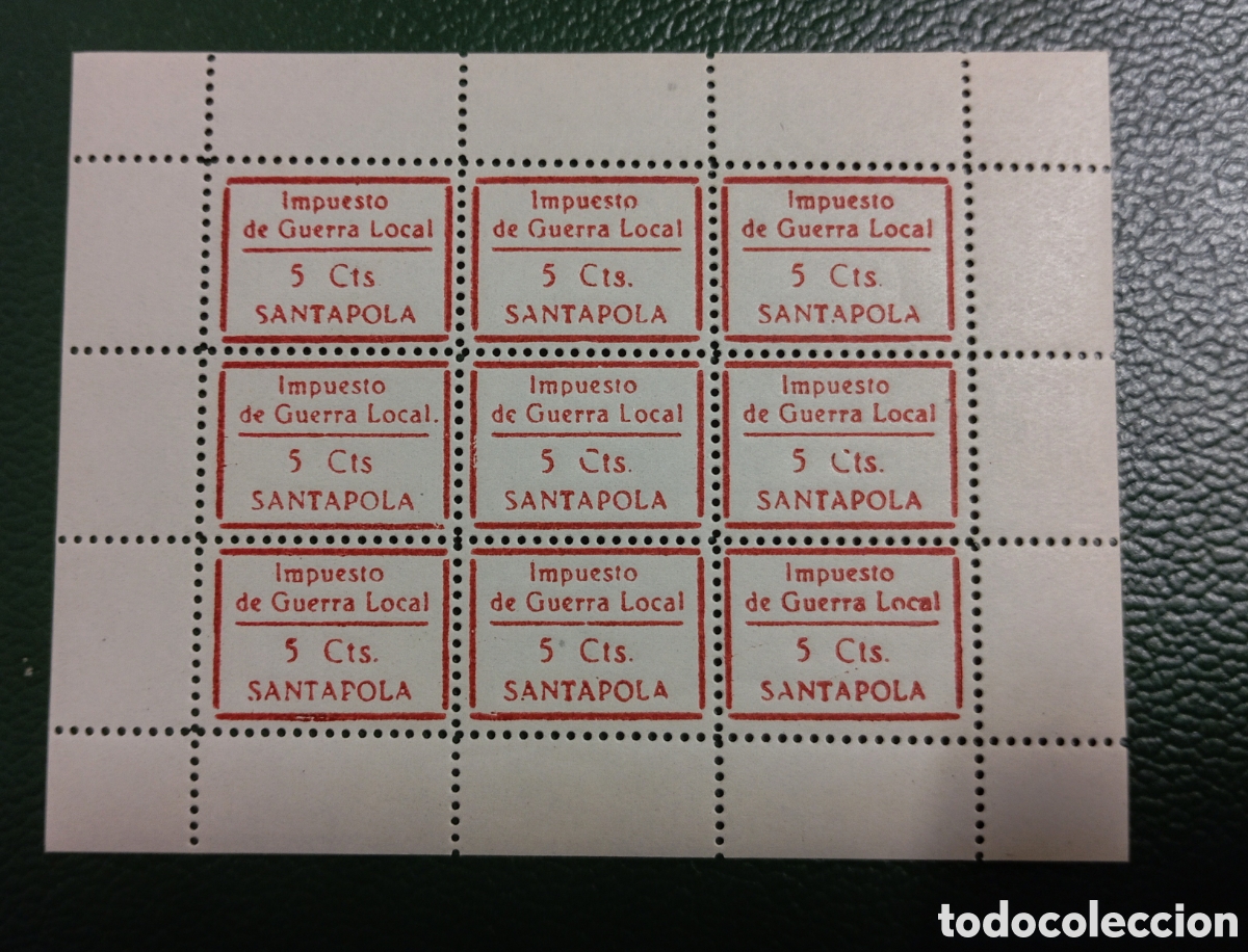 Sellos: Hojita completa Santa Pola - Alicante - MNH