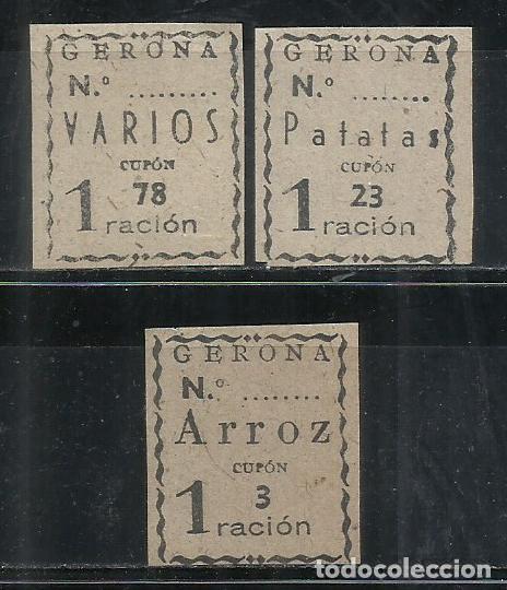 Sellos: 9321M-SELLOS RACIONAMIENTO ESPA&Ntilde;A GUERRA CIVIL GERONA.ABASTECIMIENTOS Y TRANSPORTES&nbsp; CUOTAS,CUPONES.