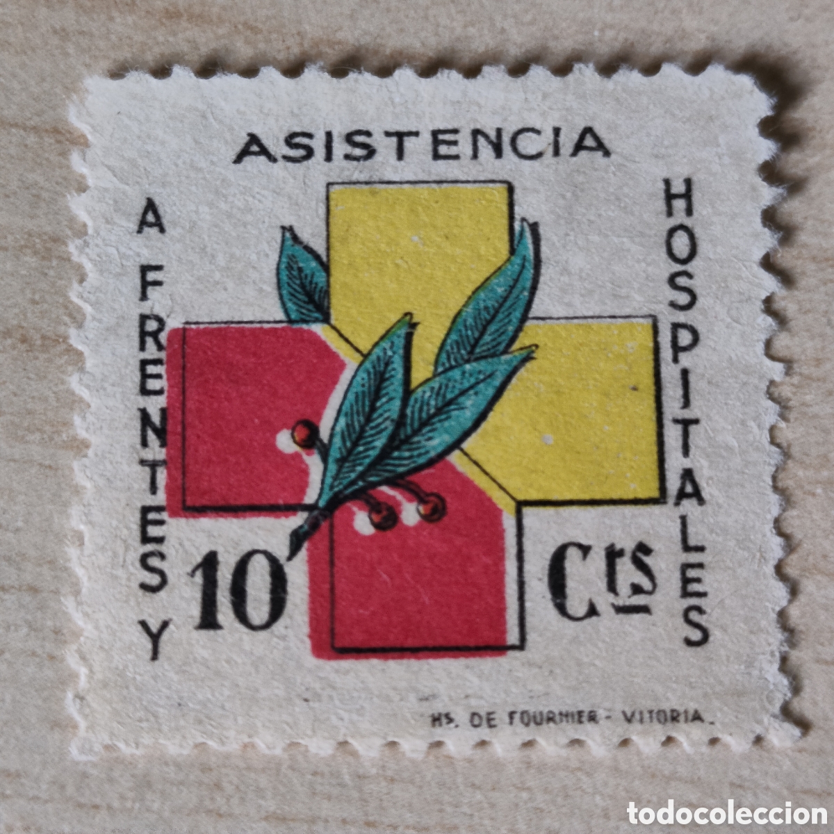 Sellos: a79 Dif&iacute;cil Asistencia a Frentes y Hospitales 10 cts Allepuz 22 leer descripci&oacute;n