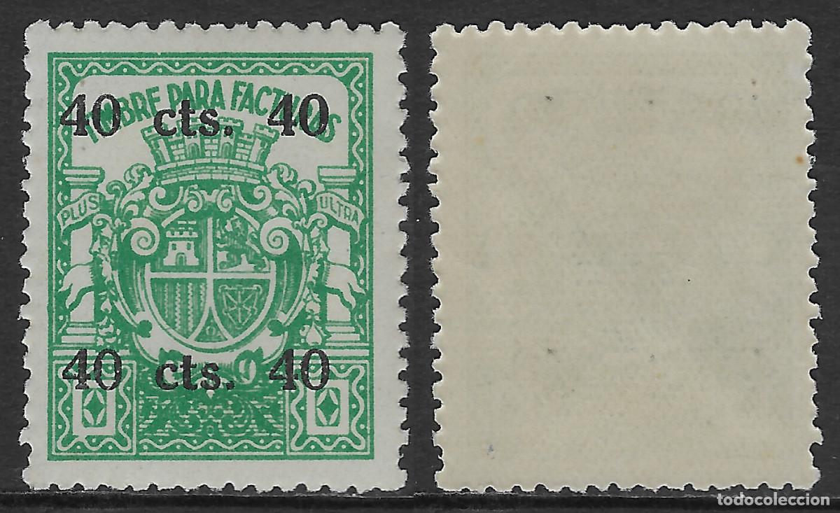 Sellos: Espa&ntilde;a Timbre para Facturas 40 cts. Nuevo, con goma.