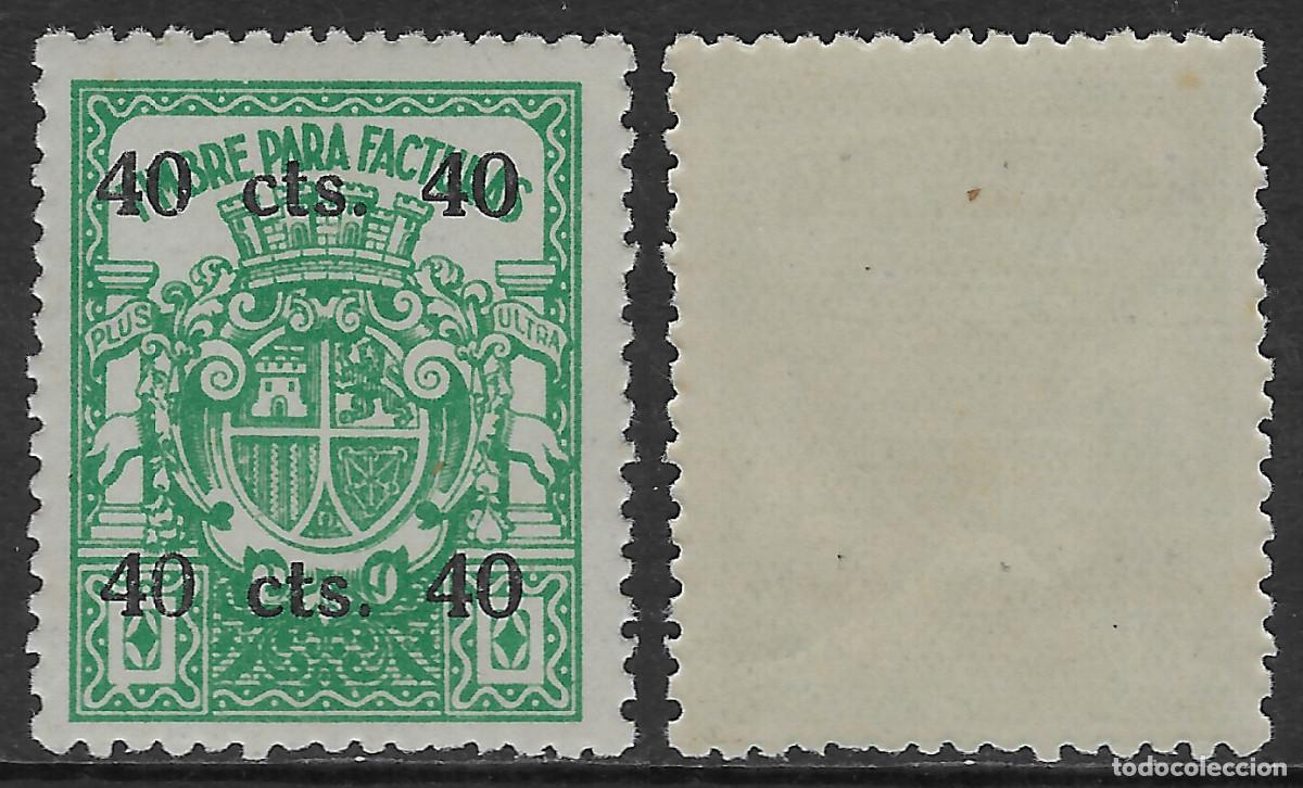 Sellos: Espa&ntilde;a Timbre para Facturas 40 cts. Nuevo, con goma.