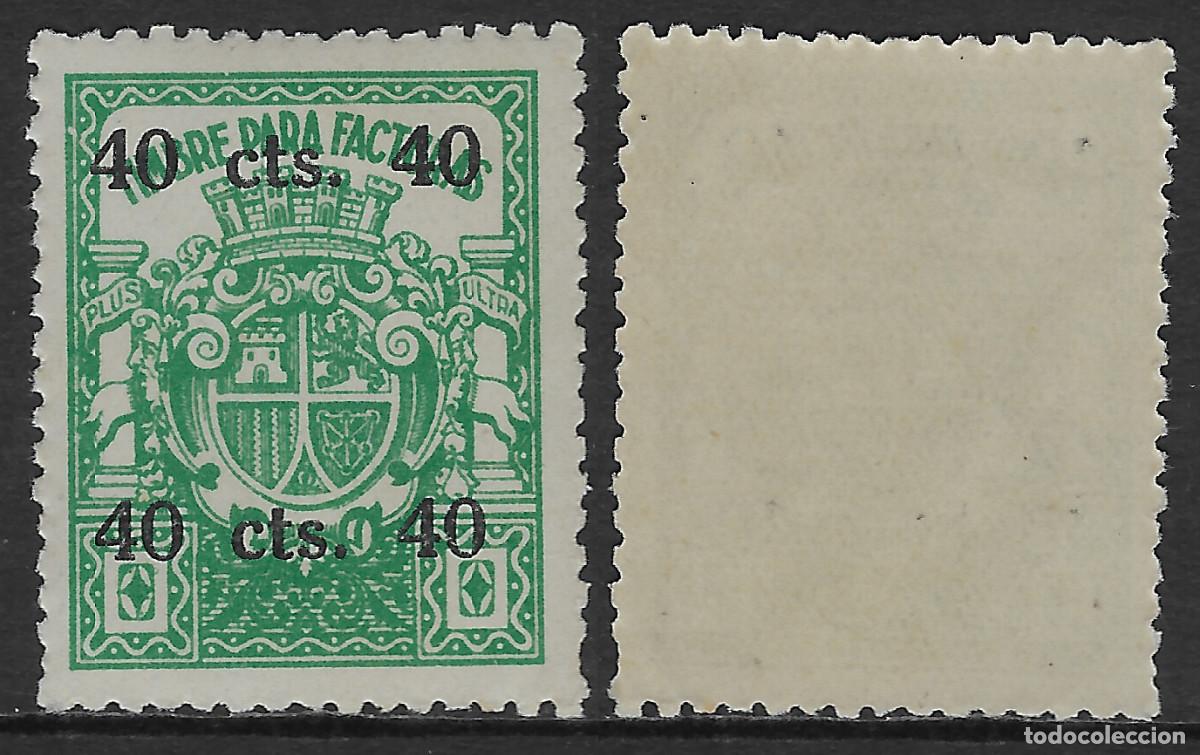 Sellos: Espa&ntilde;a Timbre para Facturas 40 cts. Nuevo, con goma.