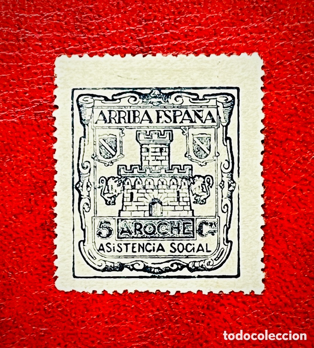 Sellos: Curioso sello Guerra Civil Aroche Huelva 1936