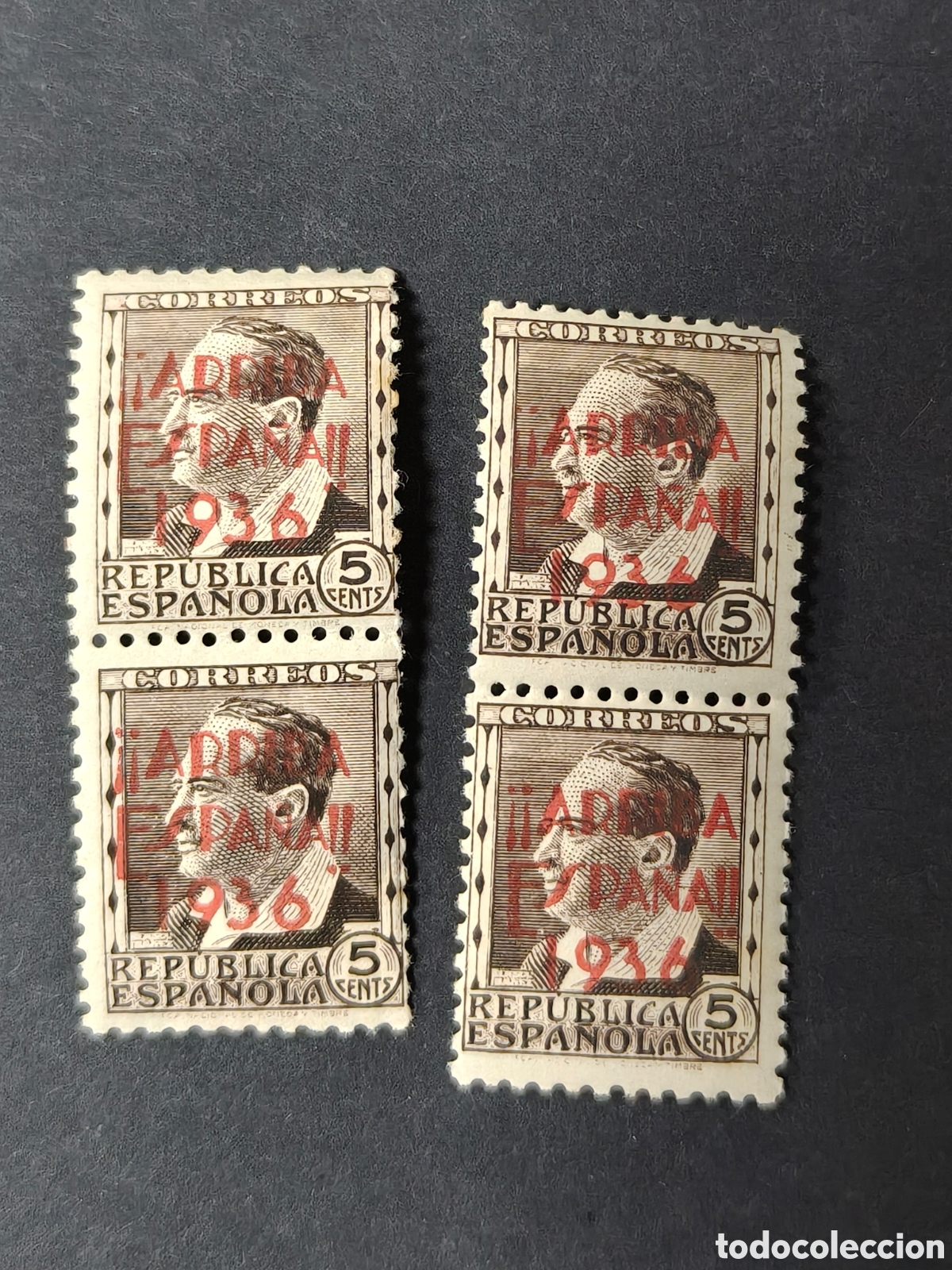 Sellos: Espa&ntilde;a Sellos San Sebastian Guerra Civil Edifil 7 Arriba Espa&ntilde;a 1936 sellos MNH***