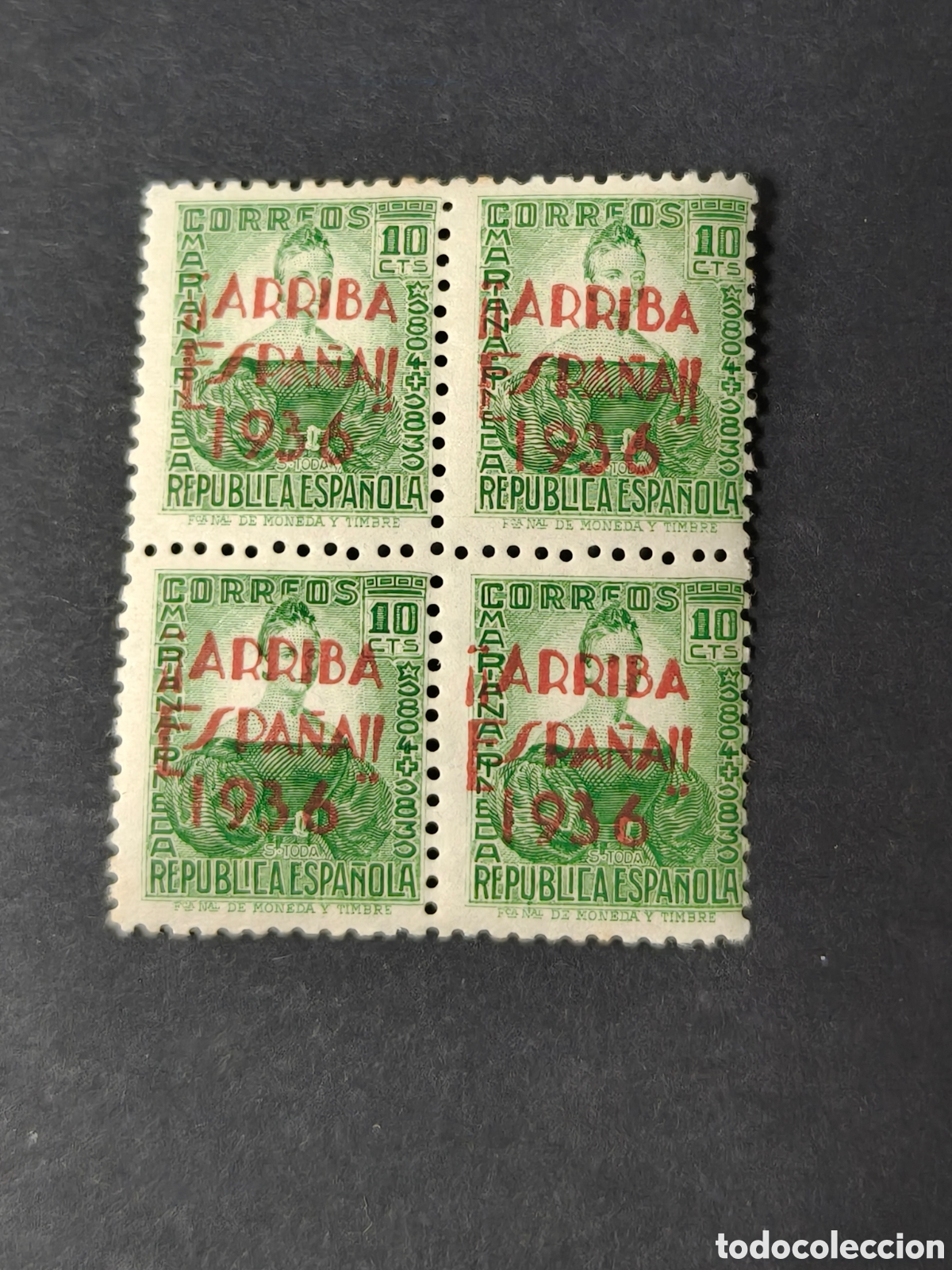 Sellos: Espa&ntilde;a lote 28 Sellos San Sebastian Guerra Civil Edifil 2,7,8,9,12 Arriba Espa&ntilde;a 1936 sellos MNH***
