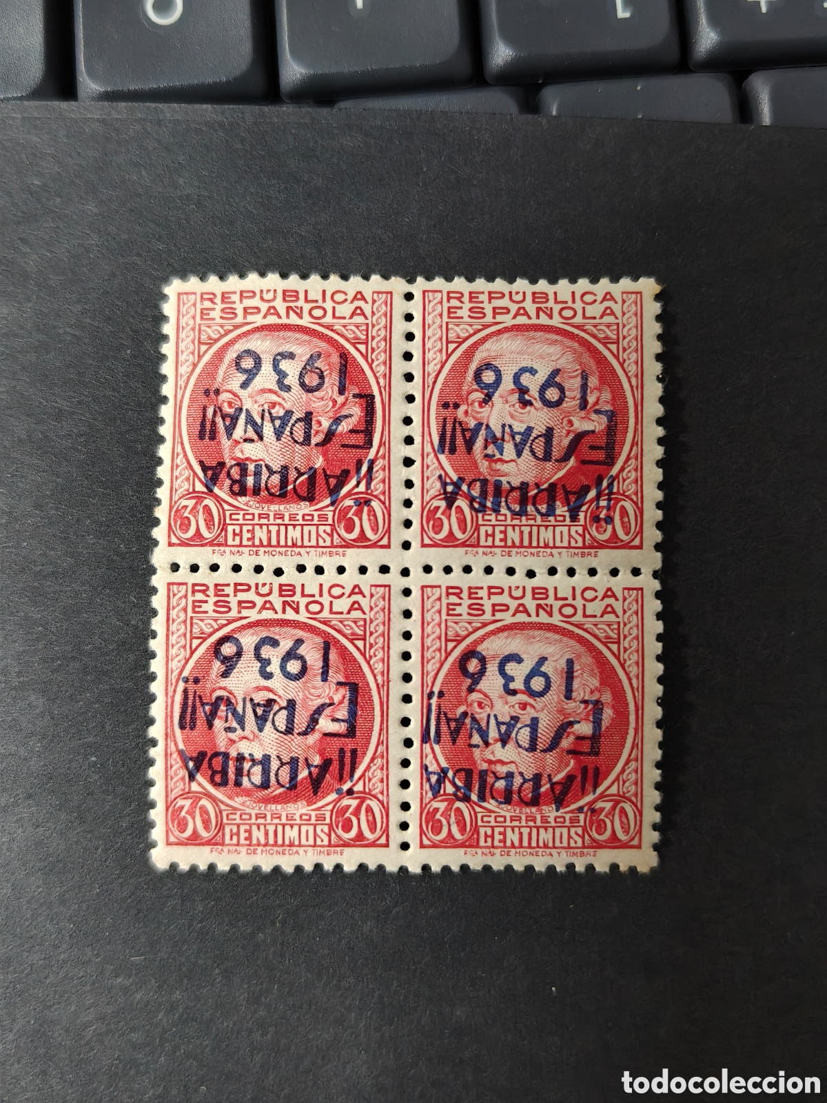 Sellos: Espa&ntilde;a Sellos San Sebastian Guerra Civil Edifil 12 Sobrecarga Invertida 1936 sellos MNH***