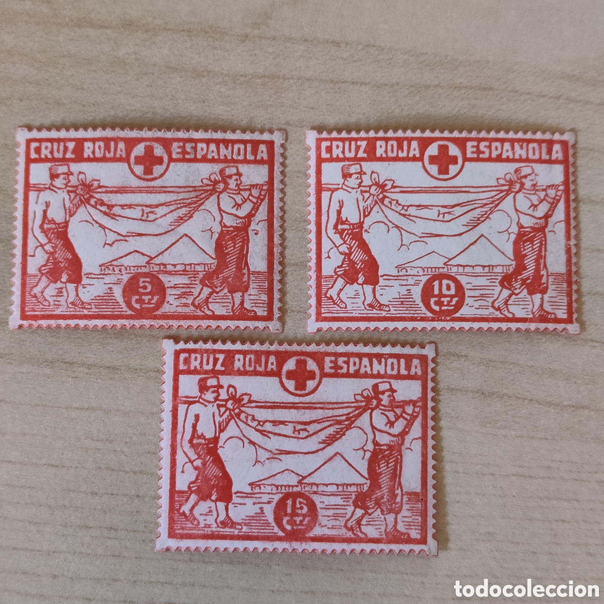 Sellos: a80 Cruz Roja Espa&ntilde;ola Allepuz 2238 2239 2240 serie completa