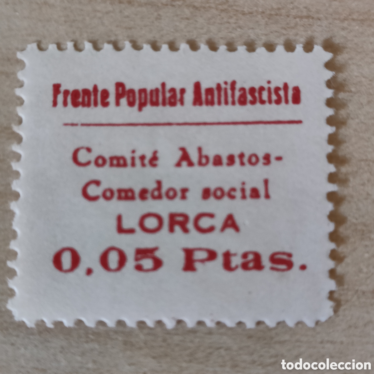Sellos: a80 Murcia Lorca Frente Popular Antifascista 0,05 ptas