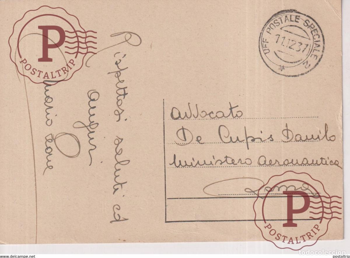 Sellos: CORREO VOLUNTARIO ITALIANO POSTALE SPECIALE 2 1937 A ROMA ITALIA ITALY Guerra civil espa&ntilde;ola ESPA&Ntilde;A