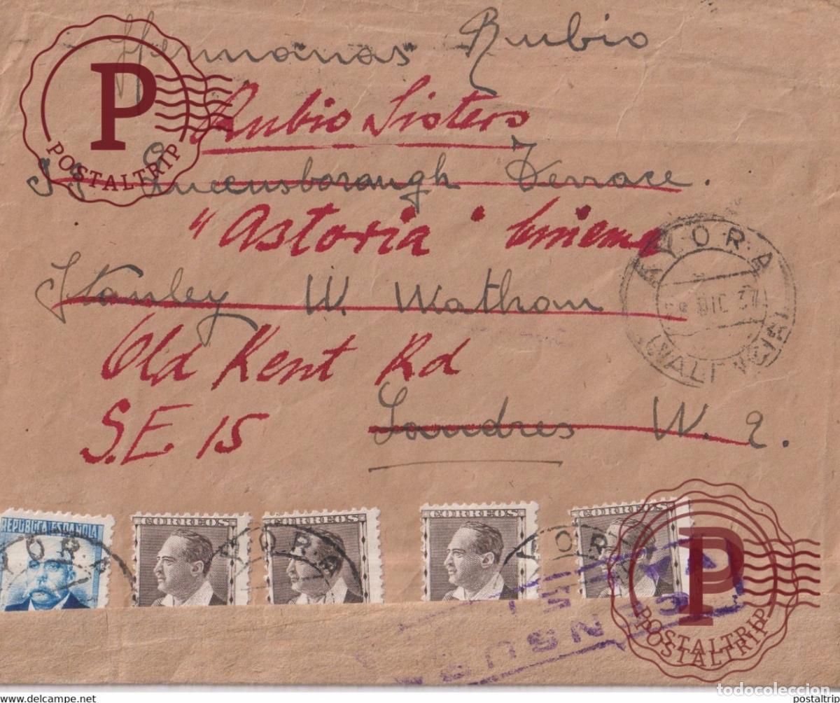 Selos: 1937 CENSURA VALENCIA LONDRES GUERRA CIVIL