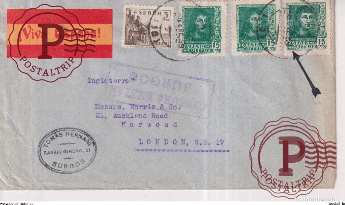 Selos: CENSURA MILITAR BURGOS A LONDON VIVA ESPA&Ntilde;A Guerra civil espa&ntilde;ola ESPA&Ntilde;A