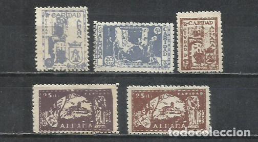 Sellos: 2833 -LOTE SELLOS LOCALES ESPA&Ntilde;A GUERRA CIVIL ALHAMA DE GRANADA CARIDAD,SOBRE TASAS NACIONALES SPAIN