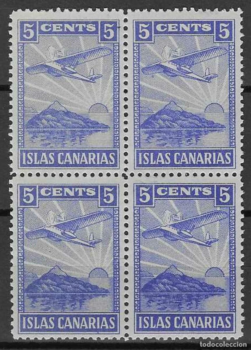 Sellos: ISLAS CANARIAS. 5 CENTS. (BLOQUE DE 4). MNH **