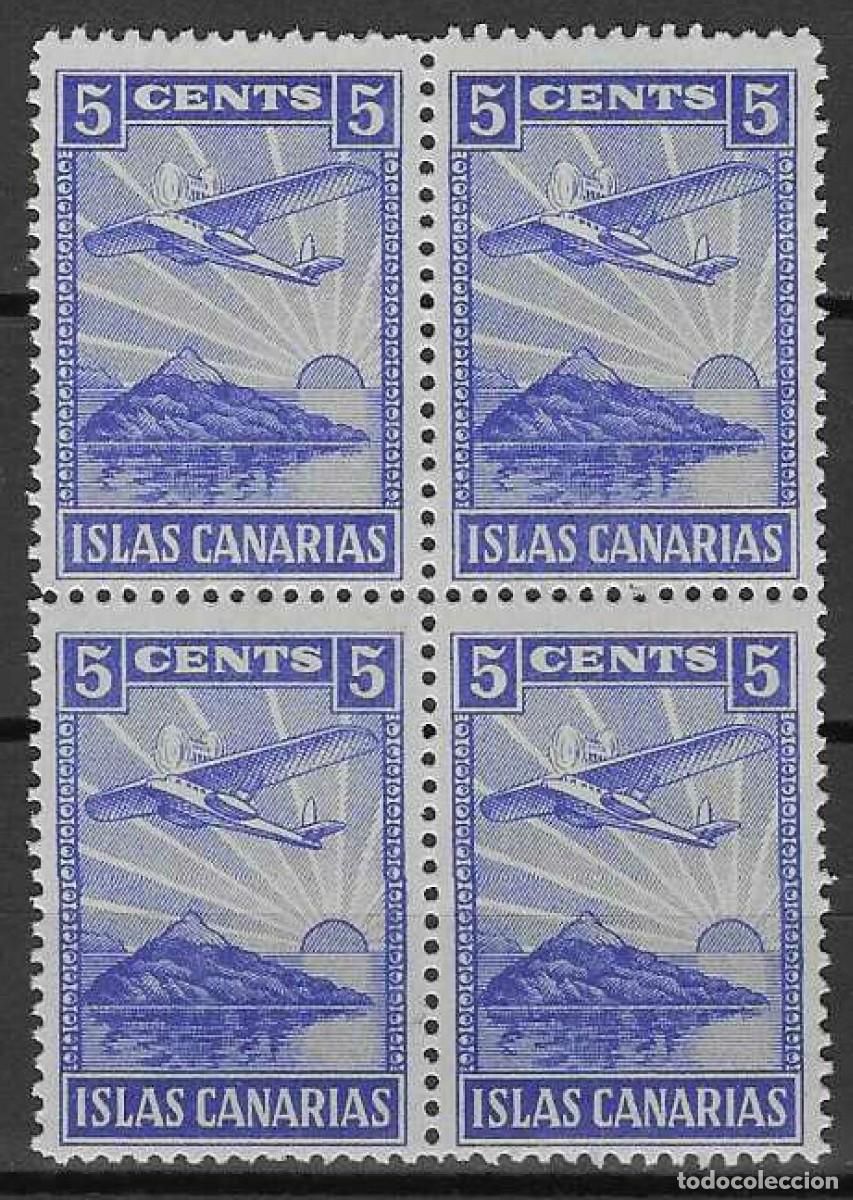 Sellos: ISLAS CANARIAS. 5 CENTS. (BLOQUE DE 4). MNH **