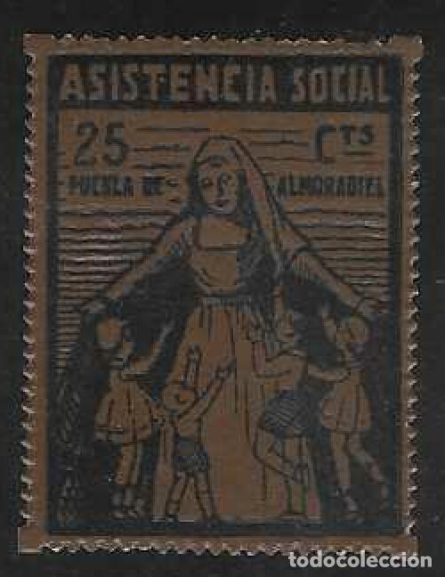 Sellos: PUEBLA DE ALORADIEL (TOLEDO). ASISTENCIA SOCIAL. 25 CTS.