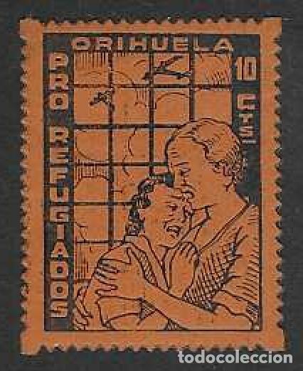 Sellos: ORIHUELA (ALICANTE). PRO REFUGIADOS. 10 CTS.