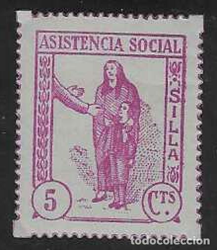 Sellos: SILLA (VALENCIA). ASISTENCIA SOCIAL. 5 CTS.