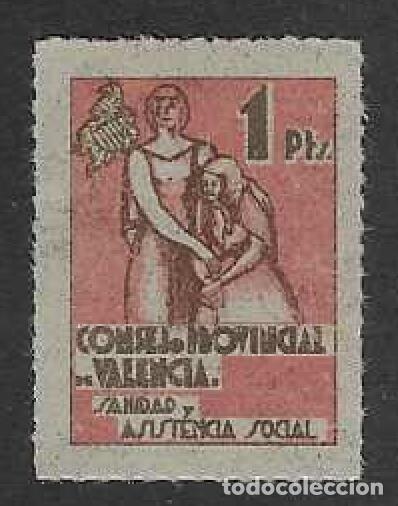 Sellos: CONSEJO PROVINCIAL DE VALENCIA. SANIDAD Y ASISTENCIA SOCIAL. 1 PTS.