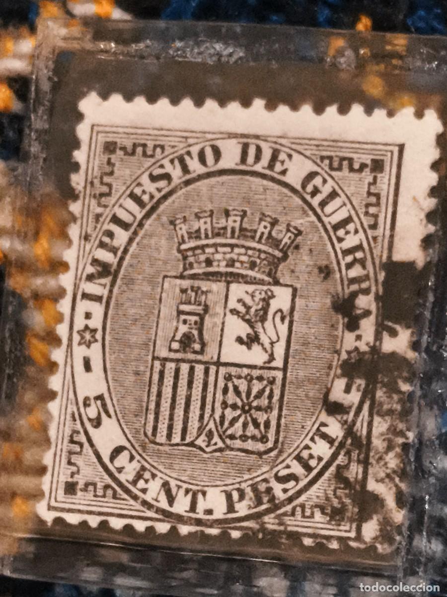 Sellos: Sello impuesto de guerra 5 cent de peseta
