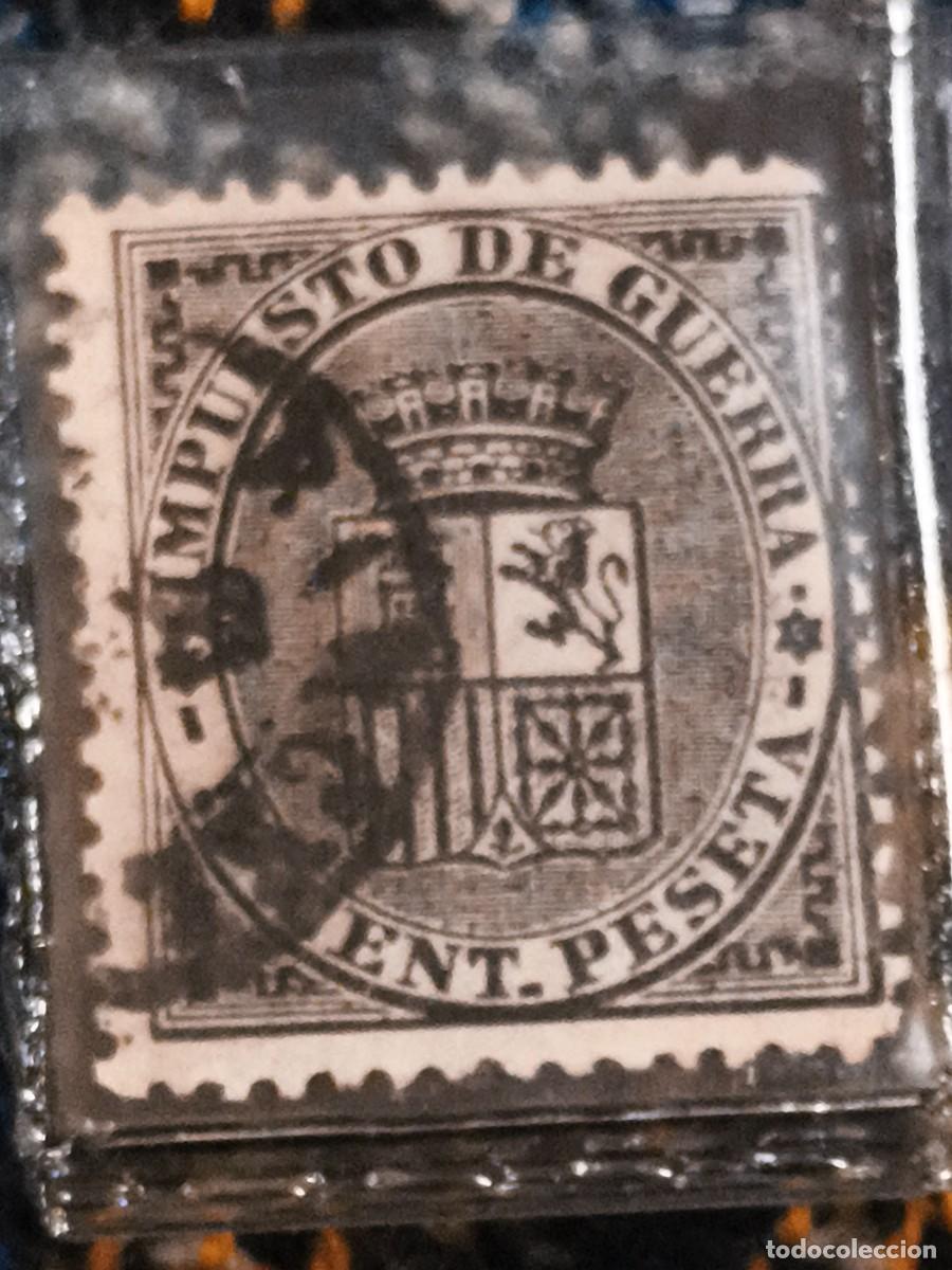 Sellos: Sello impuesto de guerra 5 cent de peseta