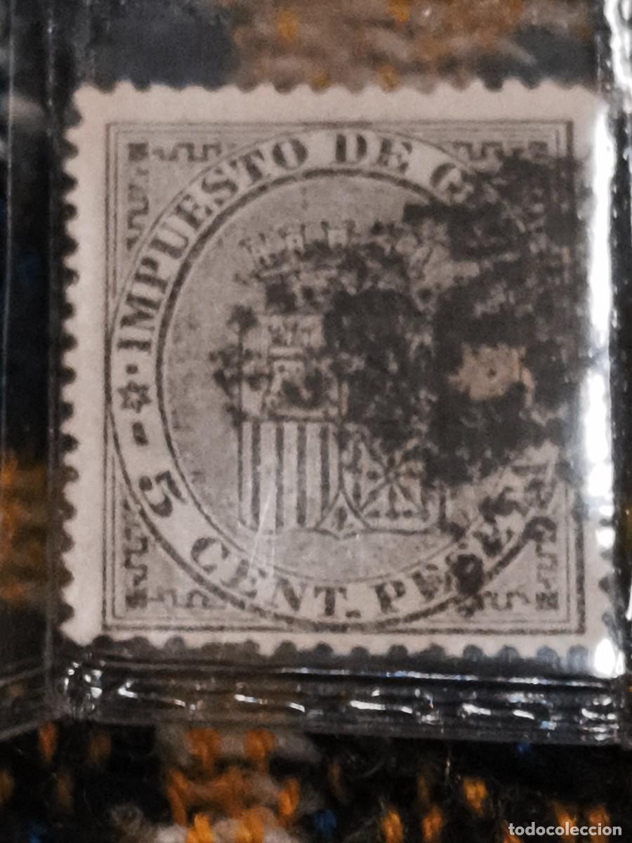 Sellos: Sello impuesto de guerra 5 cent de peseta