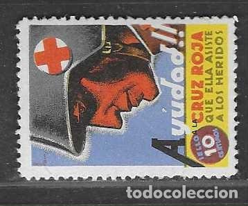 Sellos: VI&Ntilde;ETAS, 10 CTS.- CRUZ ROJA- VER FOTOS