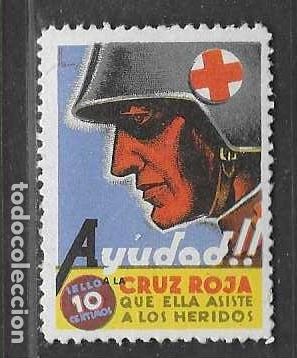 Sellos: VI&Ntilde;ETAS, 10 CTS.- CRUZ ROJA- VER FOTOS