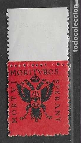 Sellos: VI&Ntilde;ETA,- REQUETE- MORTVI MORITUROS SPERANT-BORDE DE HOJA -VER FOTOS