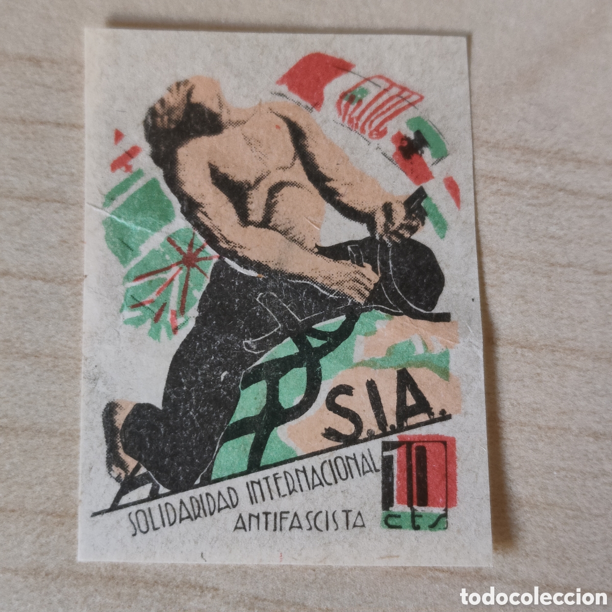 Sellos: a15 S.I.A. Solidaridad Internacional Antifascista SIA sin dentar Allepuz 1298s afinet 127s