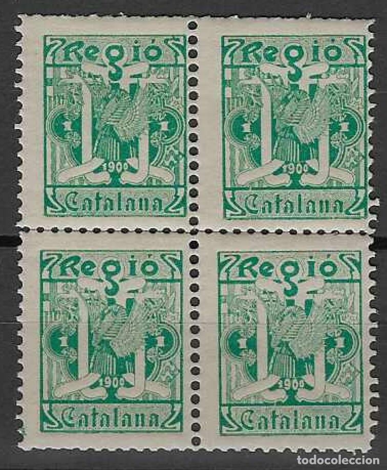 Sellos: REGI&Oacute; CATALANA (BLOQUE DE 4). MUY RARO. MNH **