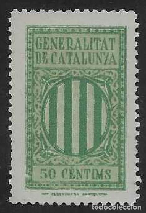 Sellos: GENERALITAT DE CATALUNYA. SELLO FISCAL. 50 C&Egrave;NTIMS. MNH **
