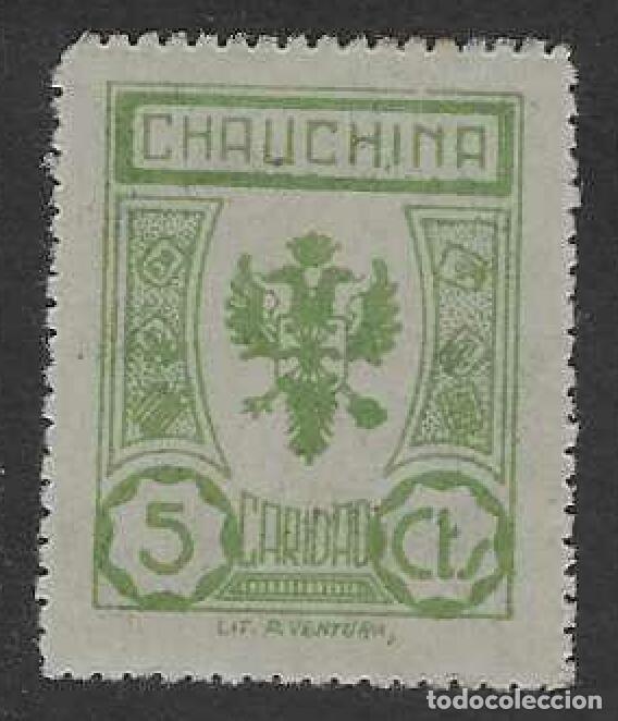 Sellos: CHAUCHINA (GRANADA). CARIDAD. 5 CTS.