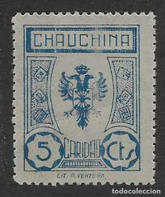 Sellos: CHAUCHINA (GRANADA). CARIDAD. 5 CTS.