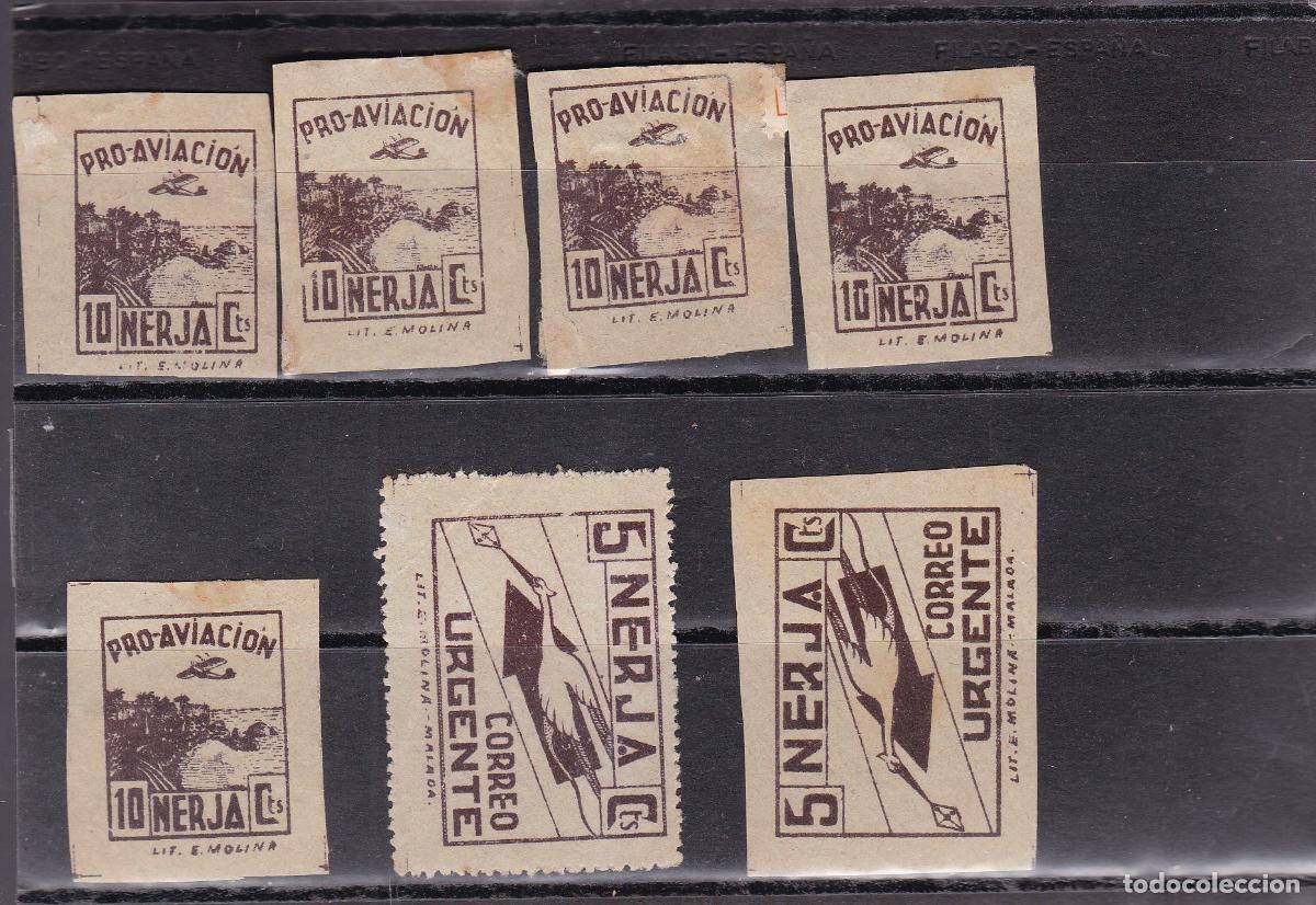 Sellos: FC-8-Guerra Civil Lote 36 Vi&ntilde;etas NERJA . Ver 3 im&aacute;genes
