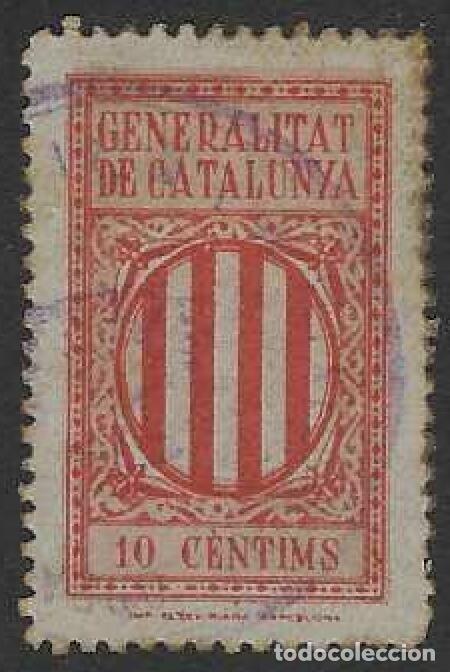 Sellos: GENERALITAT DE CATALUNYA. SELLO FISCAL. 10 C&Egrave;NTIMS.
