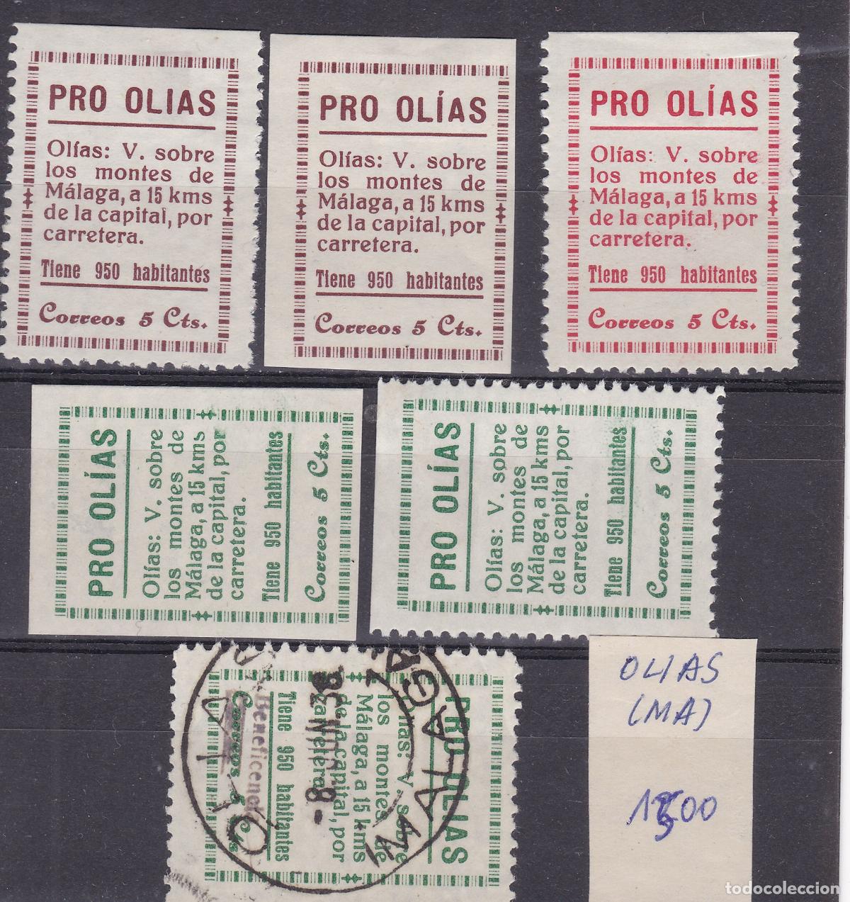 Sellos: FC-34-Guerra Civil. Locale Ben&eacute;ficos PRO OLIAS x 6 Sellos *