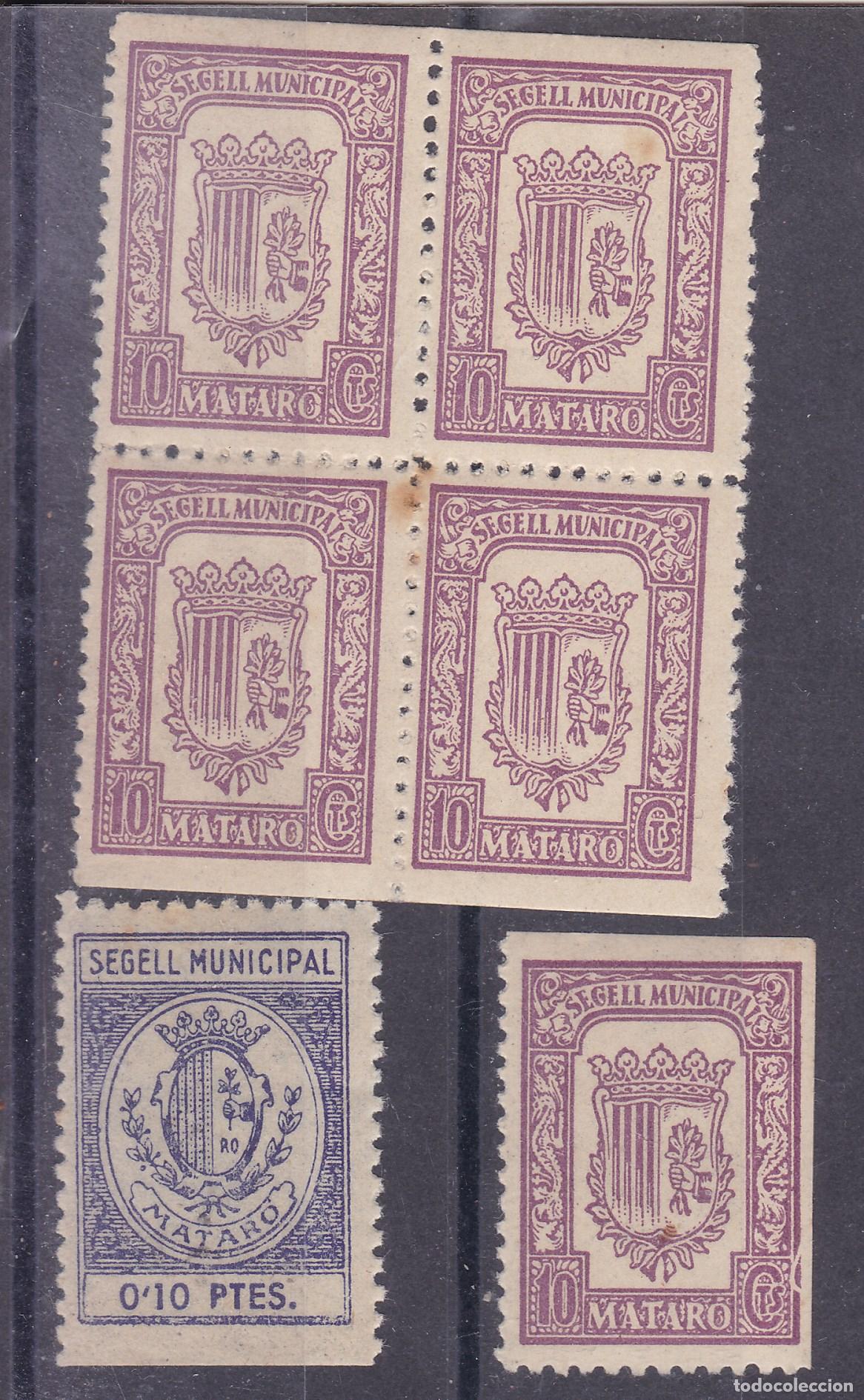 Sellos: FC-311-Fiscales Locales , Segell Municipal MATARO x Sellos ** Sin Fijasellos