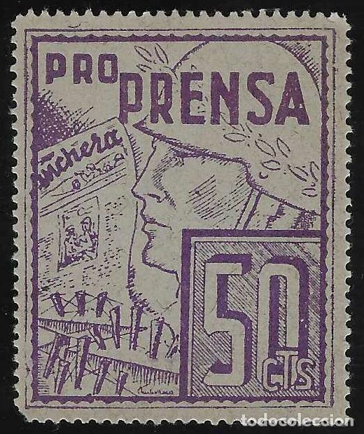 Sellos: PRO PRENSA. PERI&Oacute;DICO. TRINCHERA. 50 CTS. MUY RARO.