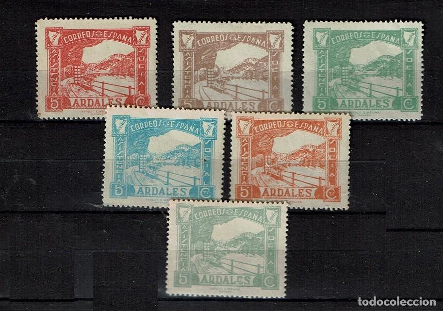 Sellos: ESPA&Ntilde;A GUERRA CIVIL ARDALES CON VARIEDAD EN COLOR VERDE