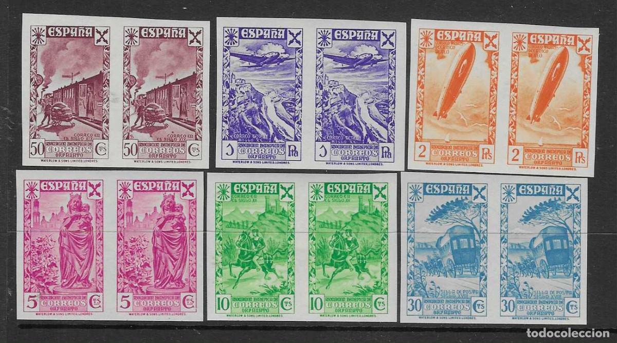 Sellos: HISTORIA DEL CORREOS. PAREJAS,- SERIE COMPLETA SIN DENTAR, NUEVOS CON GOMA SIN CHARNELAS--VER FOTOS